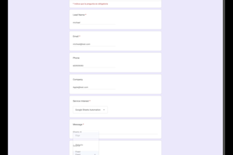 build a google sheets CRM and lead tracker automation
