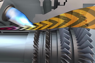 do realistic 3d industrial animation power plant gas turbine machinery explainer