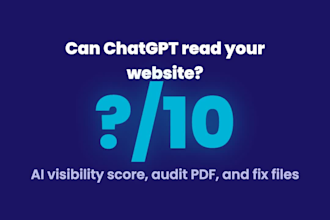 audit your website ai visibility for chatgpt with score and fix files