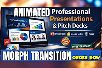 powerpoint animation morph transition for modern business presentations slide