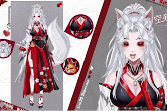 design png tuber and vtuber model for streaming, animated GIF tuber, veadotube