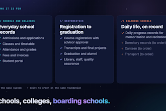 build a custom school, university or boarding school app management system