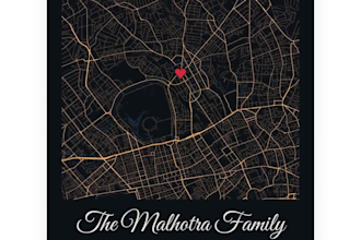 design a custom map poster of your special place