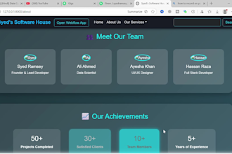 create a modern front end website in web flow, HTML, CSS, django and java script
