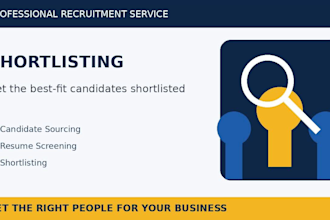 do HR recruitment,resume screening and candidate sourcing