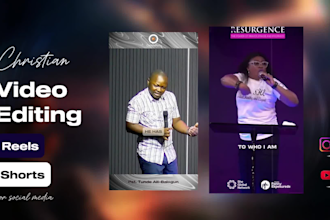 create christian video editing, church reels and sermon shorts for social media