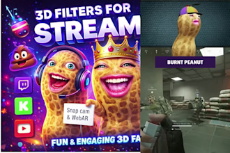 create custom 3d ar vtuber burnt peanut style with arkit face tracking for snap