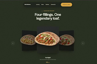 do 3d landing page website for your restaurant or product to elevate your brand