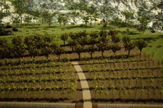 create 3d industrial animation for renewable energy solar and wind turbine video
