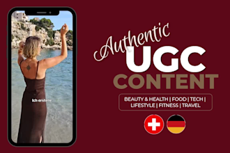 german or swiss german ugc videos for instagram, facebook and tiktok