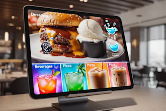 design digital food menu, restaurant menu, menu screen board