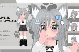 create a custom 3d chibi character for vtuber and vrchat