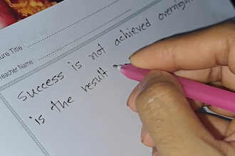 handwrite your text professionally and neatly