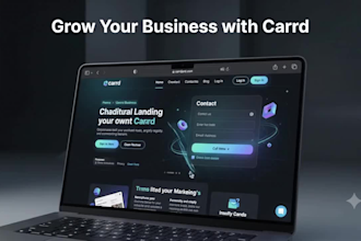 design carrd website, carrd landing page, carrd website redesign digital card