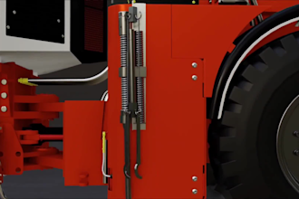 create a 3d industrial machine animation for your product