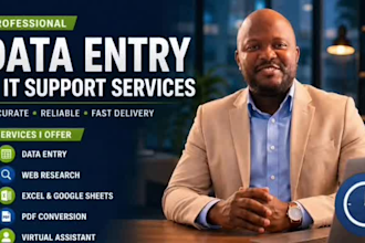 do accurate data entry, excel, web research,