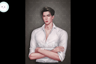 draw your character, illustrations or novel cover