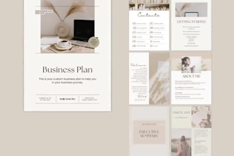 create coaching business client kit, welcome template, canva editable