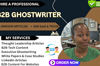 ghostwrite linkedin thought leadership articles b2b content for b2b brands ceos