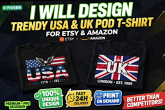 design trendy usa uk pod t shirt for etsy amazon