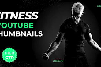 design youtube thumbnails for gaming, finance and fitness