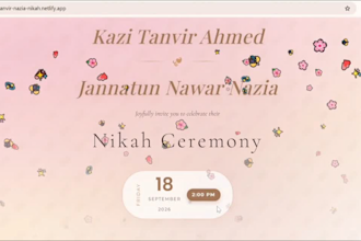 design a modern digital wedding invitation website