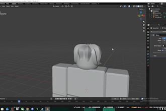 create hair and hat for you in roblox blender