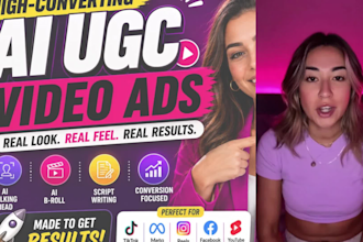 create ai ugc video ads, ai commercial, tiktok ugc, arcads