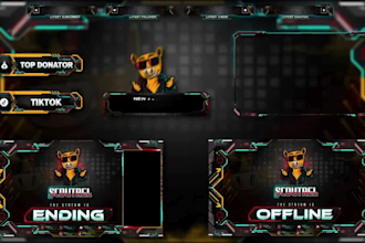 create animated twitch stream overlays, panels and stream branding