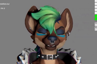 custom furry vrchat avatar with facial tracking fbt PC quest vrm unity model
