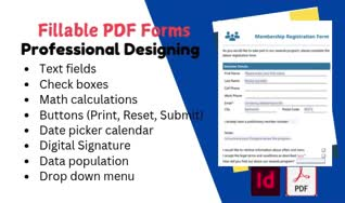 create interactive PDF editable fillable PDF forms on acrobat, indesign for KDP