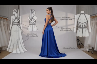 draw elegant gown fashion illustration