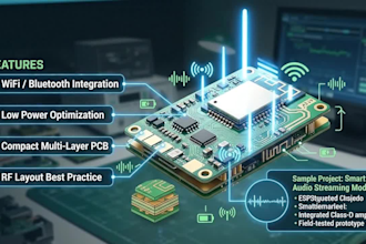 develop iot smart audio gadget and wireless speaker audio device pcb layout