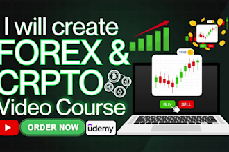 create quality forex and crypto trading video course, tutorials, elearning