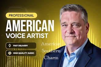 produce a voiceover with american southern charm
