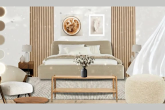 design realistic interior mood boards with shopping list and floor plan