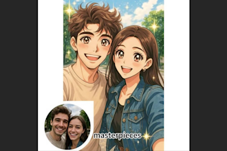 convert your photo into summer beach bikini anime or realistic art