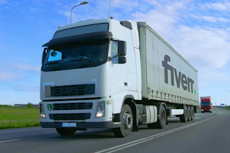 create logistics warehouse truck and delivery promo video