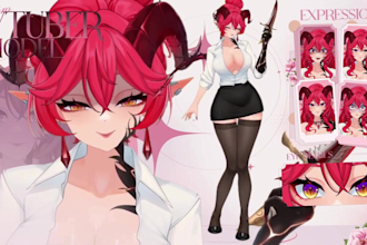design and rig your live2d vtuber model nsfw anime 2d vtuber model vtube studio