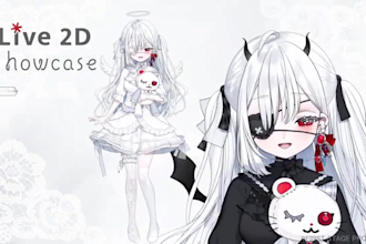 design and rig live 2d vtuber model 2d vtuber model vtuber rigging live2d vtuber