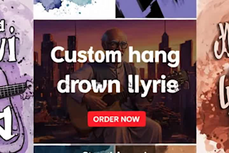 make a professional hand drawn lyric video with custom animation