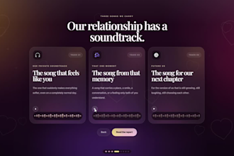 create an interactive anniversary time capsule web gift page