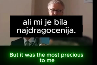 create subtitles, captions, and transcripts in english and serbian