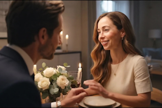 create a realistic wedding anniversary animation video