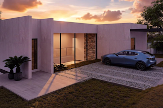 create photorealistic 3d exterior rendering for residential architecture