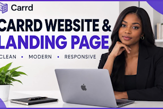 design, redesign a carrd website design carrd landing page, clickfunnels website