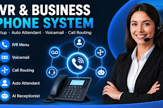 set up IVR phone system voicemail auto attendant and call routing