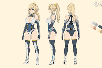 design custom scifi anime character design