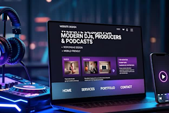 design a music artist website with booking and streaming features