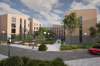 create flythrough video for school environment,3d school landscape layout render